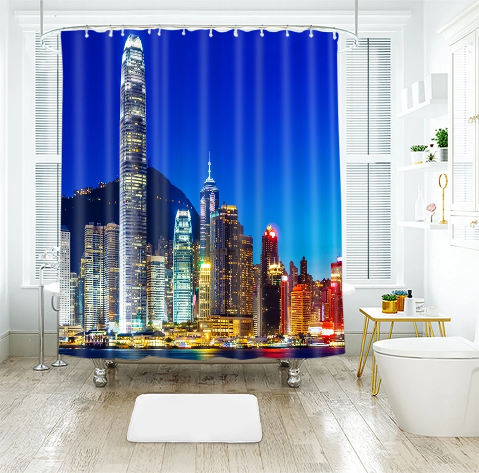 3d занавески для душа в европейском стиле и с морской тематикой водонепроницаемые