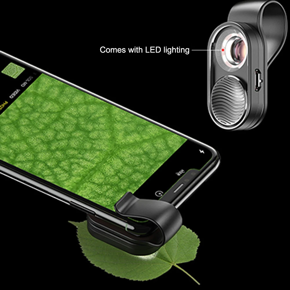 

100x Clip Multifunctional Battery Powered HD Mini Portable Quick Release USB Charging Cellphone Microscope PC With LED Light