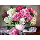 GATYZTORY цветок пиона DIY картина по номерам ручная роспись подарок картины для раскрашивания сделай сам Раскраска по номерам с цветочным узором комплекты, украшение для дома