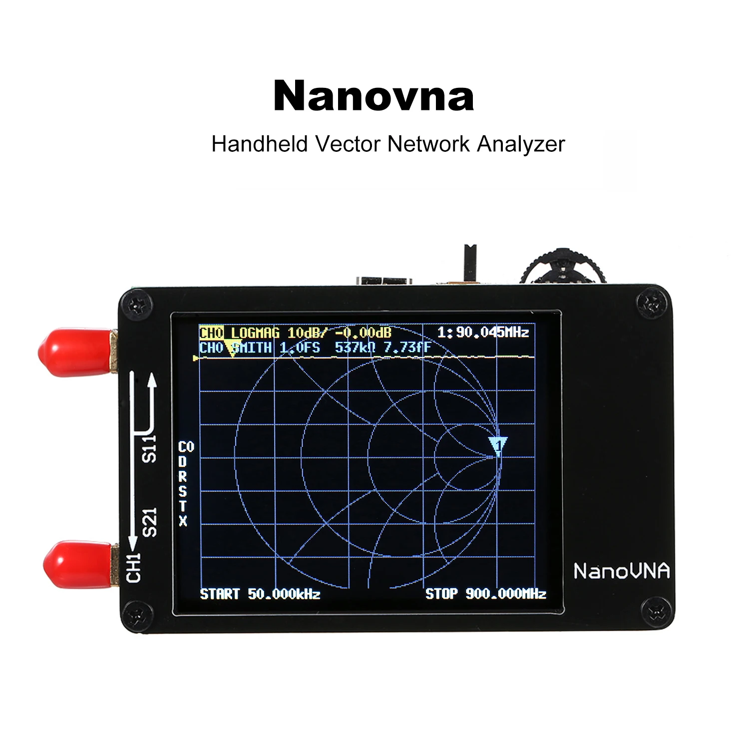 

Vector Network Analyzer 50KHz-900MHz 2.8in TFT UHF HF VHF MF Tiny Antenna Analyzer Tool High-Performance DIY Vector Network