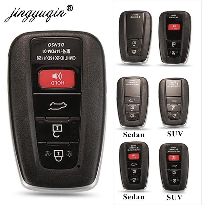 Чехол jingyuqin для автомобильных ключей 2/3/4BTN чехол Toyota CHR C HR Prado Prius Camry Corolla RAV4 Avalon 2017
