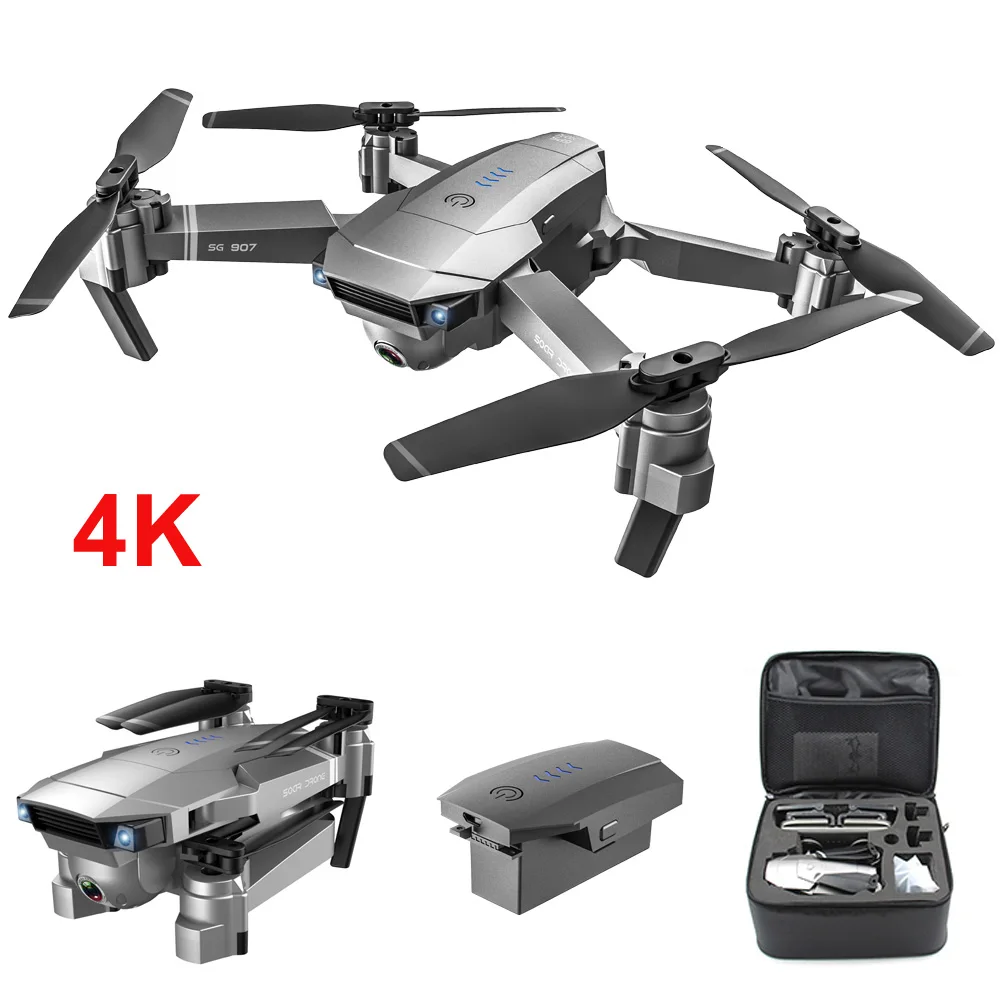 4K with bag SG907 складной gps 5G wifi FPV RC Квадрокоптер с 4 K/1080 P Ультра HD камерой оптическое позиционирование дрона VS SG906 F11 X46G - Цвет: 4K with bag