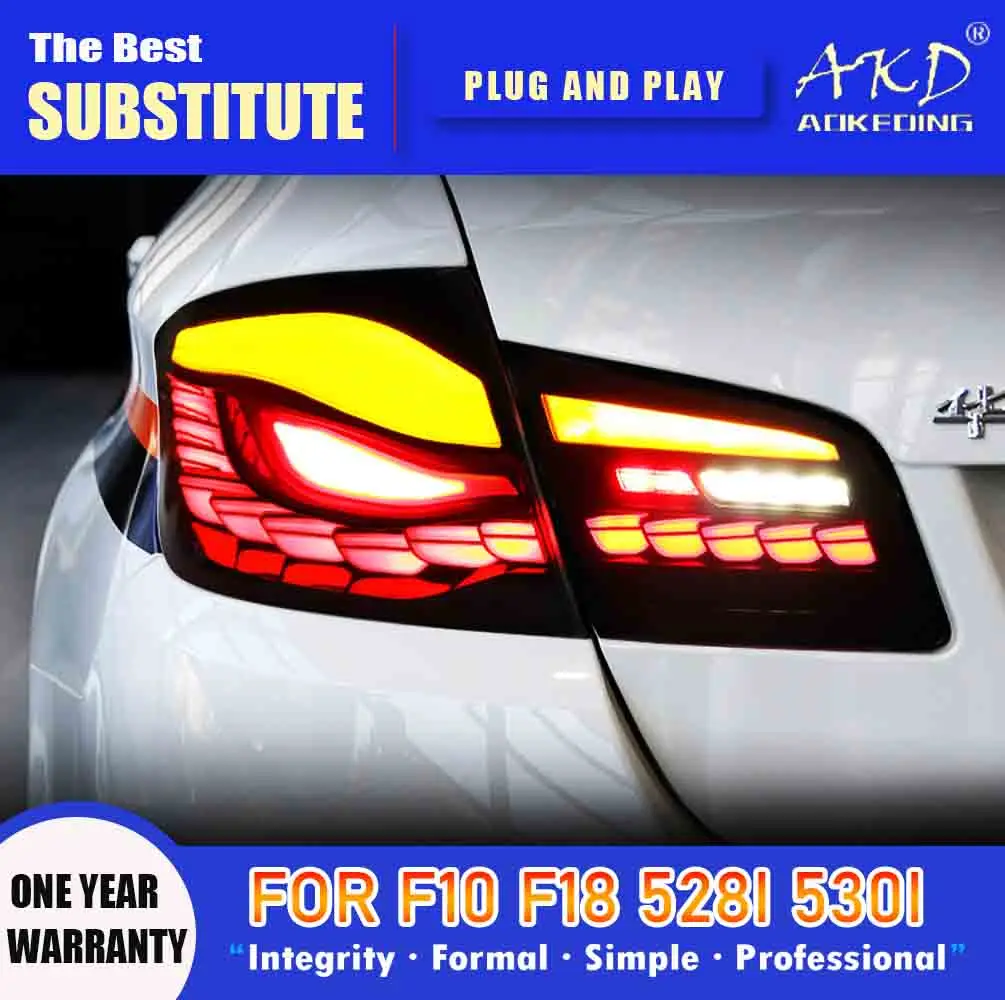 AKD Tail Lamp for  F10 F18 LED Tail Light 2011-2016 528i 530i 535i M5 GTS Rear Fog Brake Turn Signal Automotive Accessories