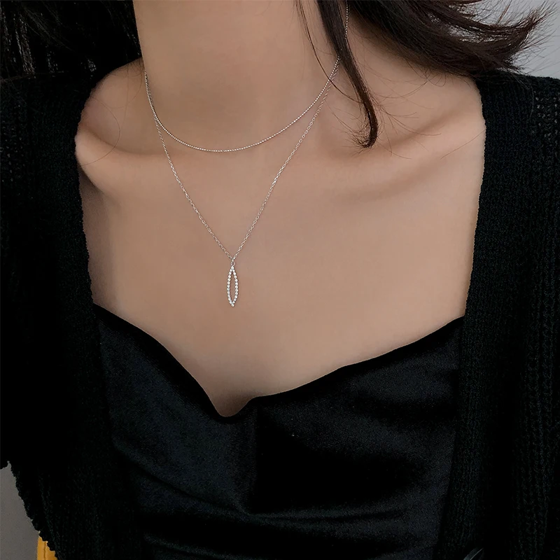 Женское многослойное ожерелье из серебра 925 пробы | Украшения и аксессуары