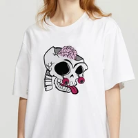 short sleeve t shirt womens 2021 women t shirt cute skulls printed short sleeve tshirt fashion female t shirt tee tops