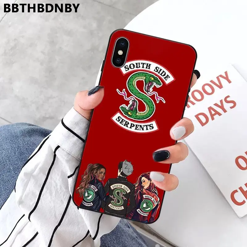 ТВ ривердейл южная сторона змеи черный мягкий чехол для телефона iPhone 11 pro XS MAX 8 7 6 6S