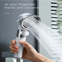 pressurized shower head hose adjustable high pressure water saving perforated free bracket shower head bathroom accessories set