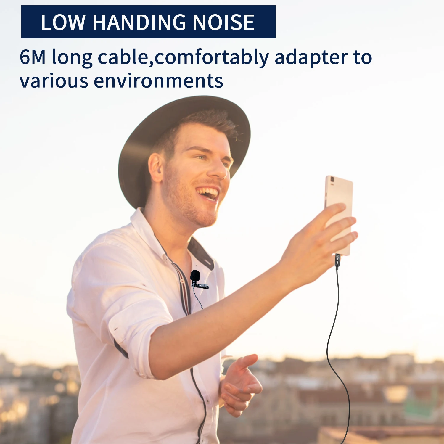 BOYA BY-M3 Digital Lavalier Lapel Microphone mini Mic Omnidirectional Single Head 6m Cable Compatible with USB Type-C Interface |