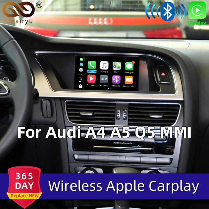 Sinairyu Wifi беспроводной Apple CarPlay автомобиль играть Android авто зеркало A4 A5 Q5 не MMI OEM