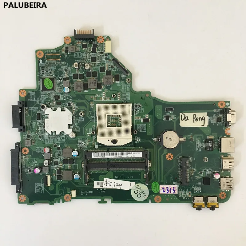Рабочая протестированная материнская плата MB.RR706.001 для ноутбука Acer 5349 5749 HM65