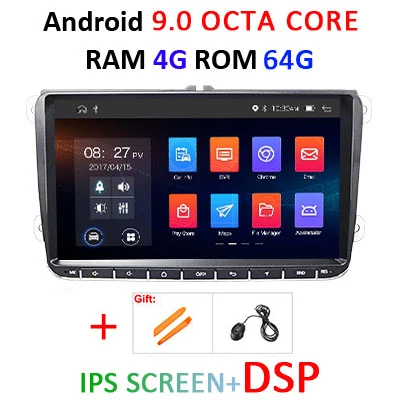 Android 10 2 Din 4 г+ 64 г 8 ядерный автомобильный dvd Мультимедиа Радио gps аудио для VW polo golf 5 6 passat B6 B7 cc tiguan skoda/Seat DSP ips - Цвет: 4G 64G IPS DSP