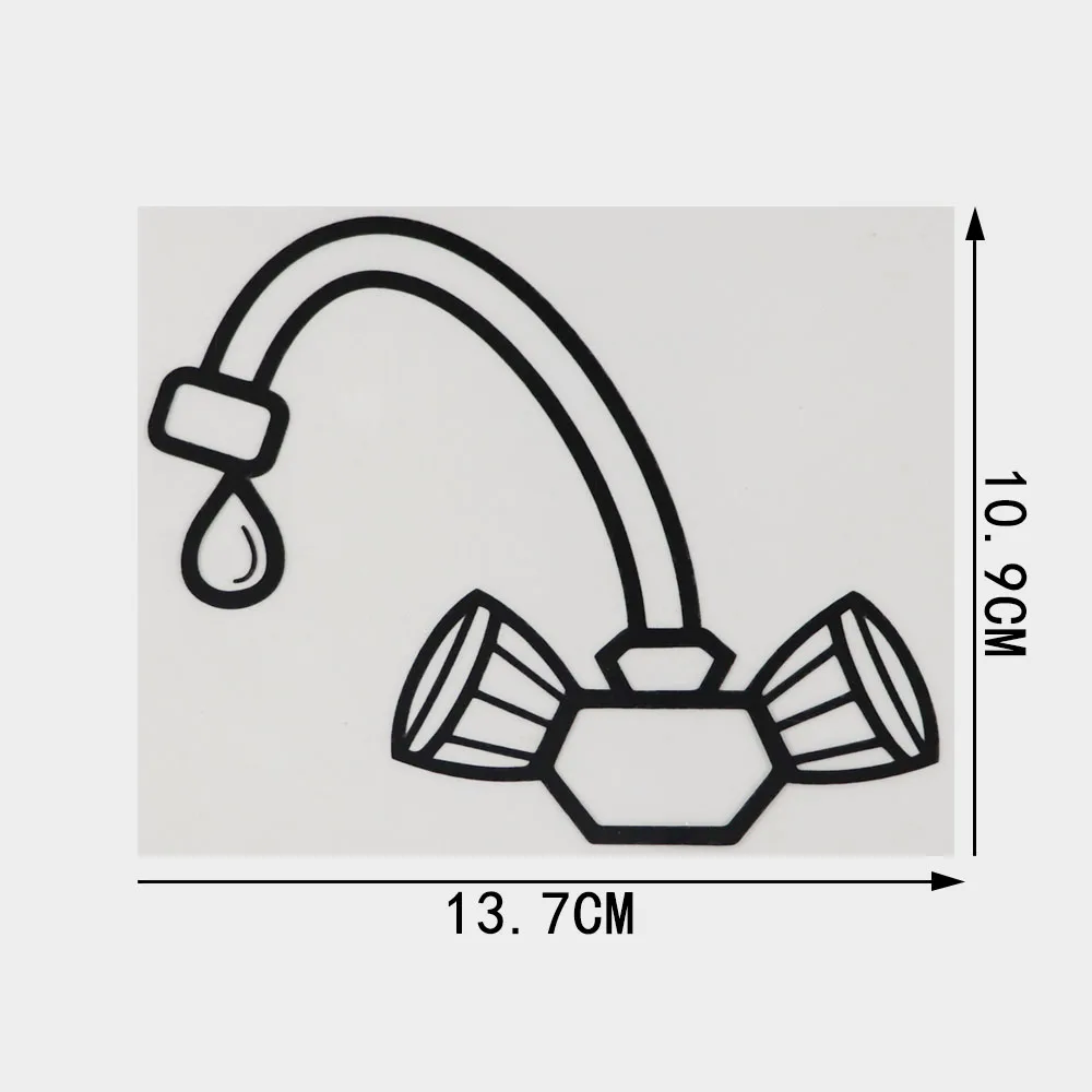 QYPF 13 7 см × 10 9 наклейка сохраняющая воду знак смеситель виниловая Автомобильная