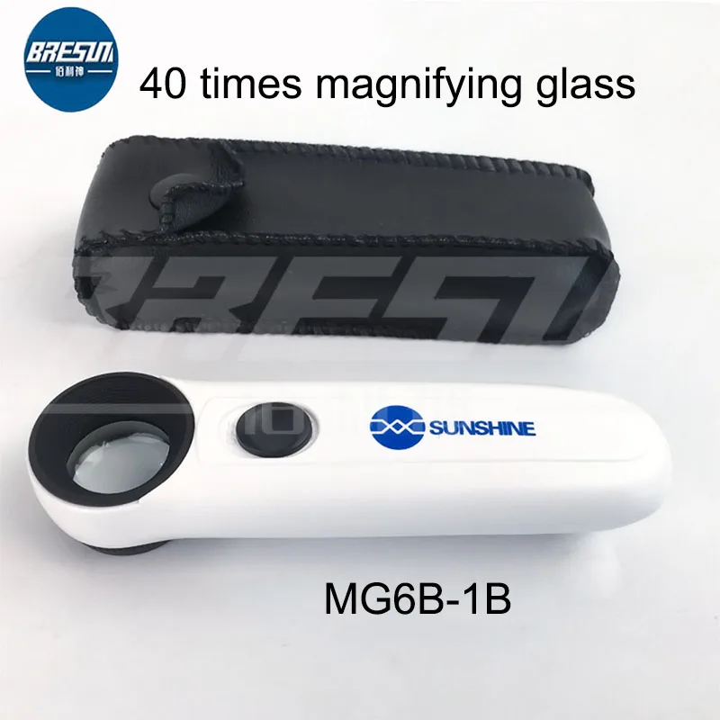 RELIFE MG6B-1B 40Times Handheld Magnifying Glass With LED Light Portable Mobile Phone Repair Jewelry
