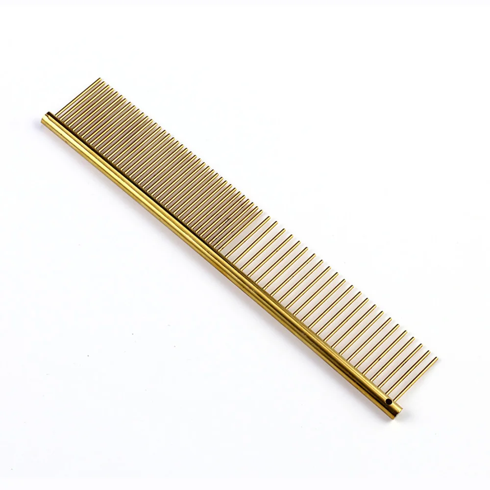 

Colorful Piano Paint Professional Anti-corrosion Grooming Comb For Dogs Cats Tapered Stainless Steel Pins Pet Grooming Supplies