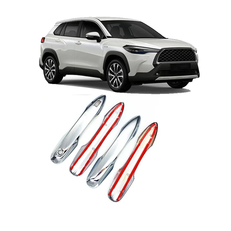 4 шт. хромированные защитные чехлы на дверные ручки для Toyota Corolla Cross 2020 2021|Внешние