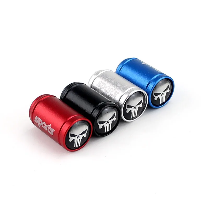 

Колпачок на клапан колеса, алюминиевый стержень клапана шины, Классический череп, защита от кражи, утечки воздуха, пыленепроницаемый декор, ...