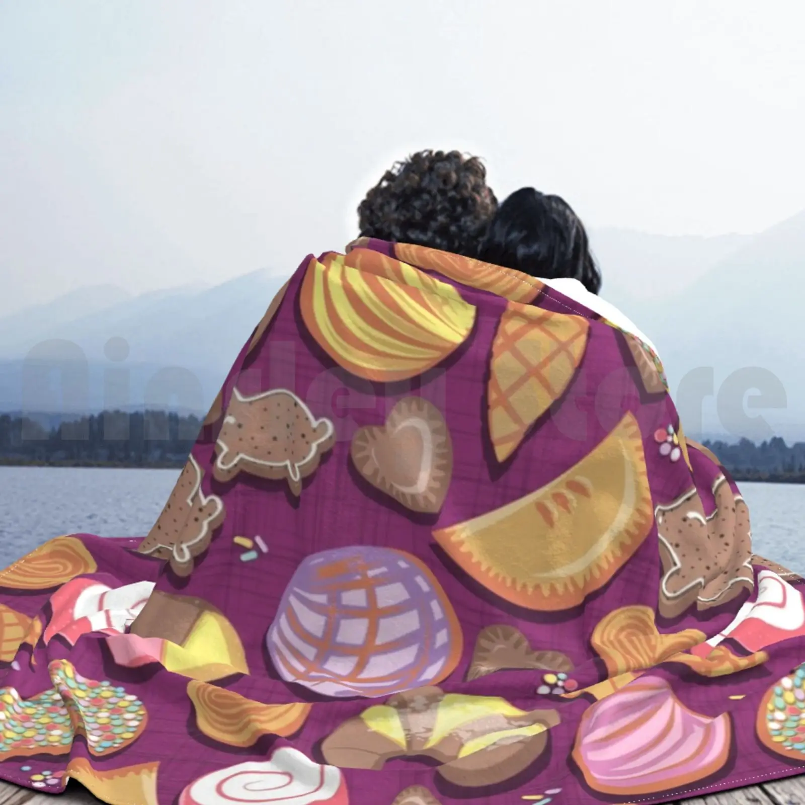 Мексиканская Сладкая пекарня Frenzy/розовый фон/пастельные цвета Pan Dulce одеяло для