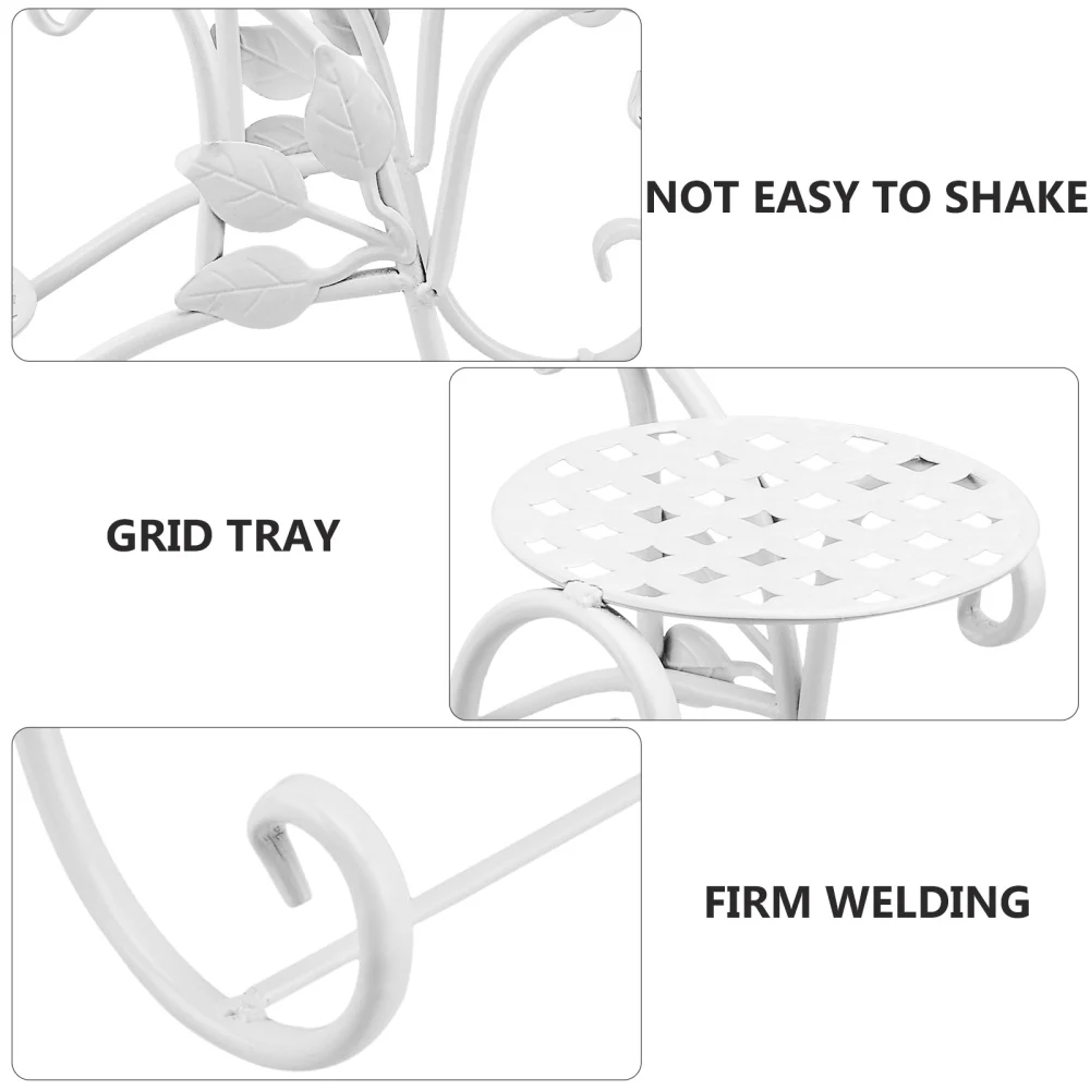 

1Pc Decorative Flowerpot Rack Multilayer Flower Shelf Succulent Pot Stand White