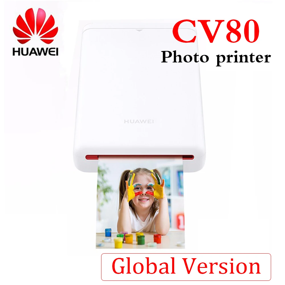 

Фотопринтер Huawei CV80, портативный карманный мини-телефон Polaroid, Bluetooth, без чернил, 3 дюйма, глобальная версия