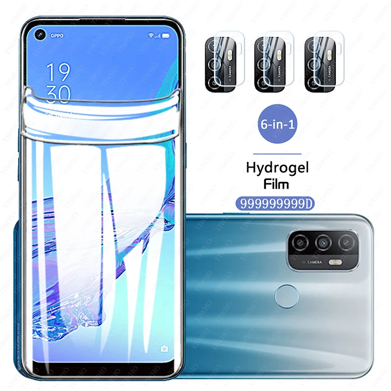 

Hydrogel Film Screen Protector for Oppo A53 A15 A73 A93 A52 A72 A92 A94 5G A15S A53S A55 A54 A92S 4G Soft Protect Camera Glass