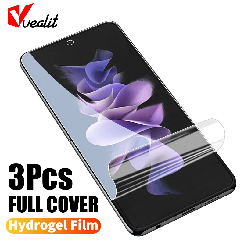 

3Pcs Full Soft Hydrogel Film For Samsung Z Flip3 5G A72 A52 A32 S20 FE S21 Ultra A71 A51 A41 A31 A21S Screen Protector Not Glass