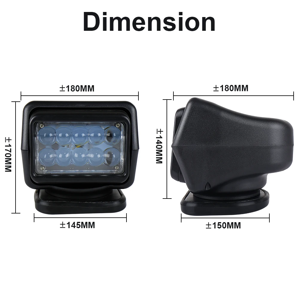Светодиодный светильник 7 дюймовый 50 Вт с дистанционным управлением вращающийся