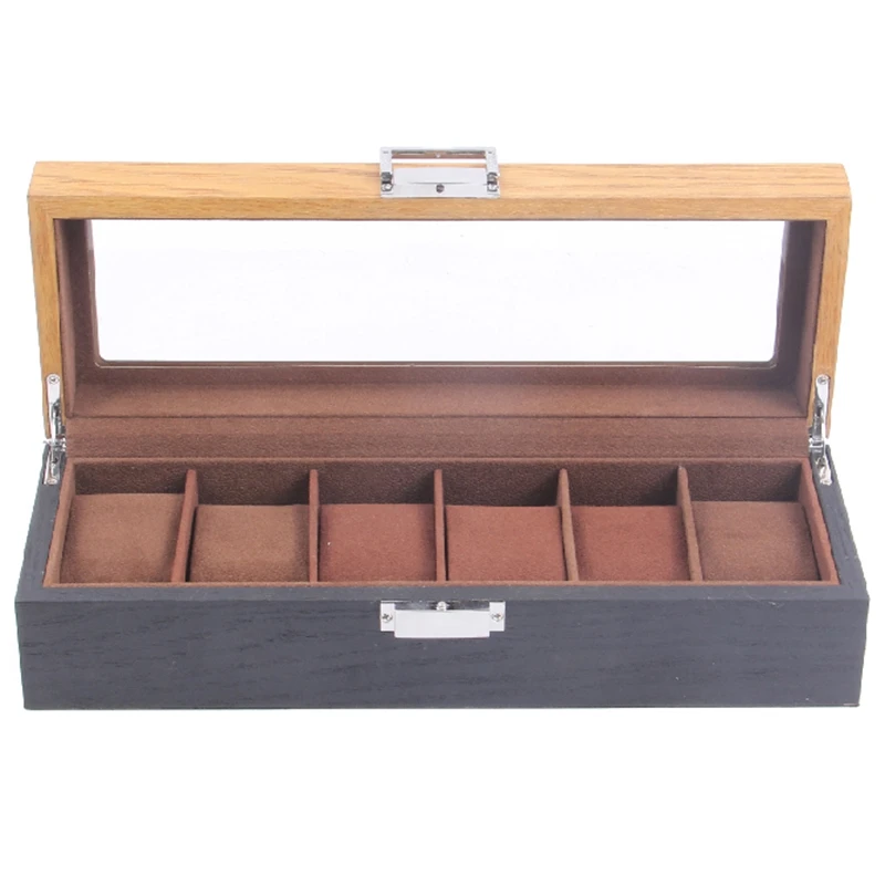 

Retro Wooden Watch Display Case, Glass Topped Wooden Watch Display Case Watch Organizerr,Jewelry Storage Case
