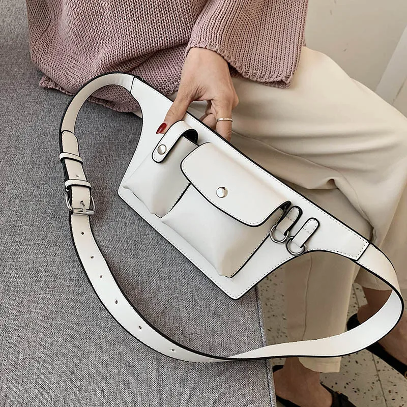 

Good Quality PU Leather Fanny Packs For Women 2020 Fashion Waist Packs Female Handbags and Purses Lady Chest Bags #30