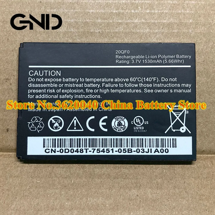 GND 3 7 V 1530 мА/ч 5.66Wh 20QF0 Замена Батарея для DELL MINI5 Streak5 M01M мобильный телефон Новый