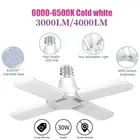 Новые мини-светодиодные гаражные светильники E27 E26 3040 Вт, светодиодный вентилятор, деформируемые потолочные светильники, потолочная лампа для мастерской, для дома, склада, мастерской