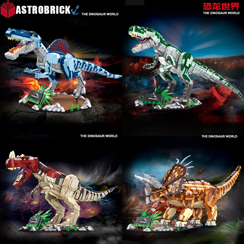 

Dinosaur Building Blocks Tyrannosaurus 3D Model Bricks Assembly The Creative Jurassic World Toys Kits Children Christmas Gifts