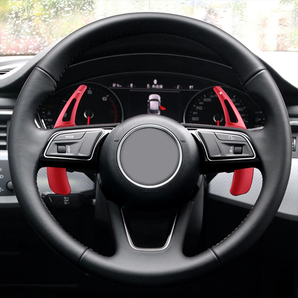 Автомобильные весла переключения передач для Audi A3 A4 A5 S3 S5 SQ5 Q7 TT TTS рулевое колесо Быстрый сдвиг DSG удлинитель наклейка Аксессуары для стайлинга автомобилей