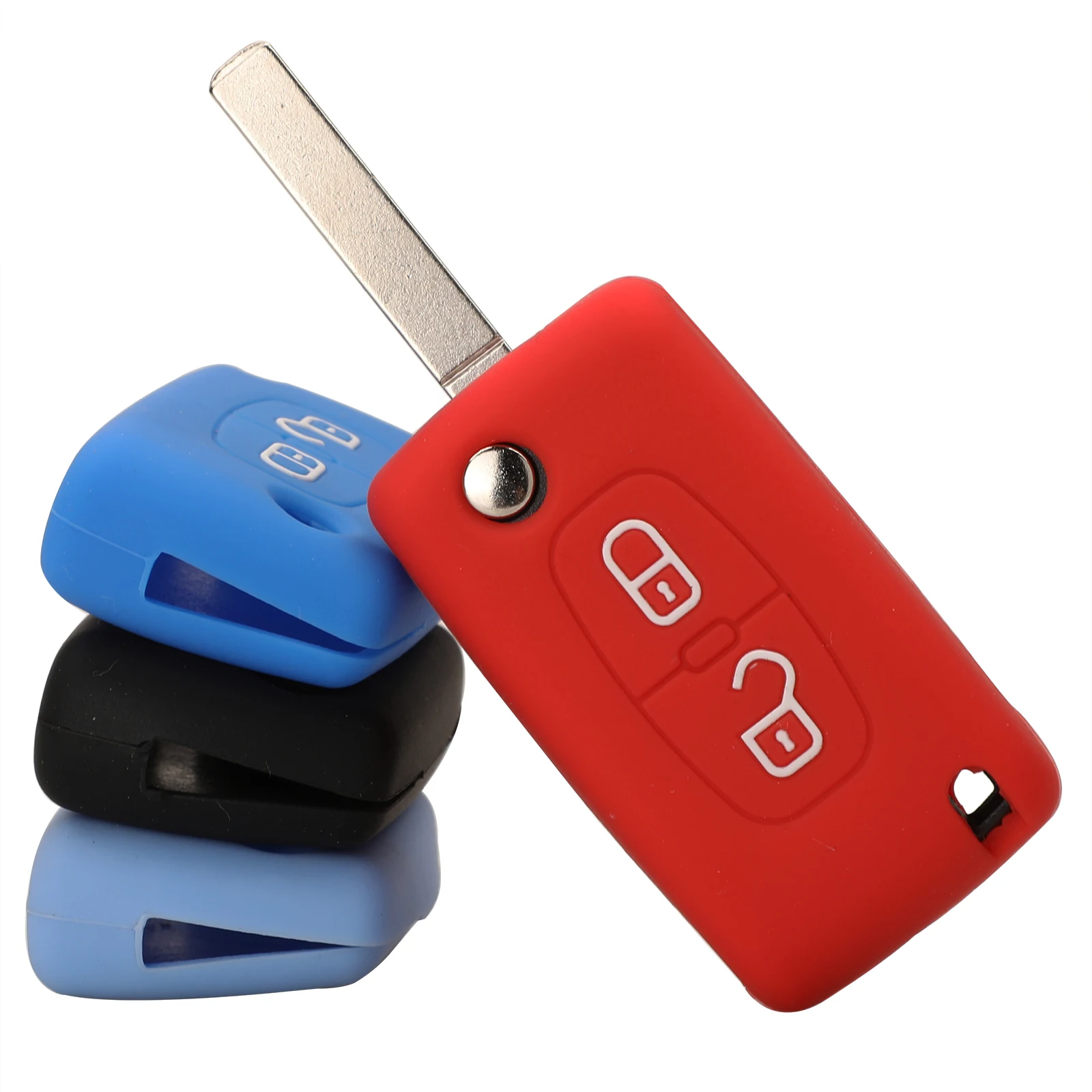 Jingyuqin NewRemote 3 кнопки силиконовый чехол складной ключ для Citroen C3 C4 C4L C5 C6 протектор