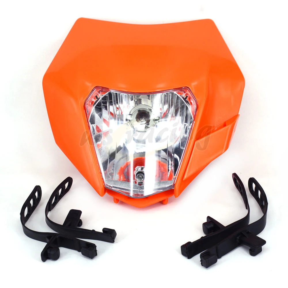 orange Мотоцикл универсальный фары для KTM EXC EXCF SXF SX XC XCW DUKE SMR мотокросс эндуро Байк супермото - Цвет: orange
