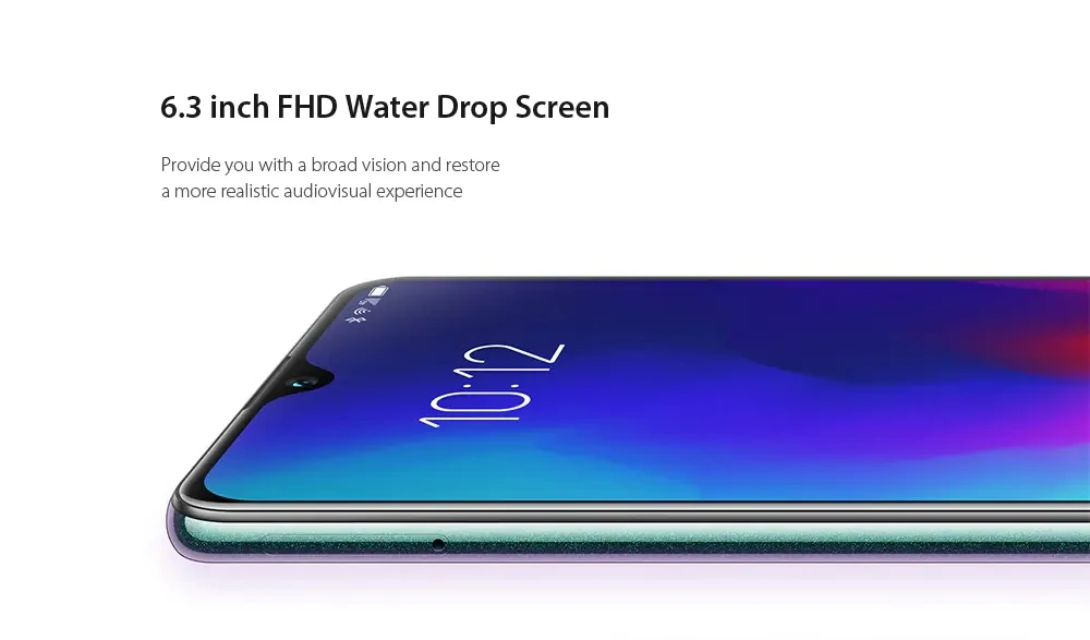 Lenovo Z6 Lite 4G Phablet 6,3 дюймов Android 9,0 Восьмиядерный процессор Snapdragon 6 ГБ+ 64 ГБ/128 ГБ 3 задняя камера 4050 мАч мобильный телефон