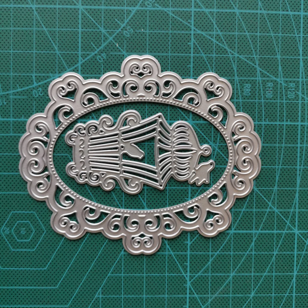 9 0*10 см наклейки птицы и птичья клетка металлический Трафаретный вырубной штамп