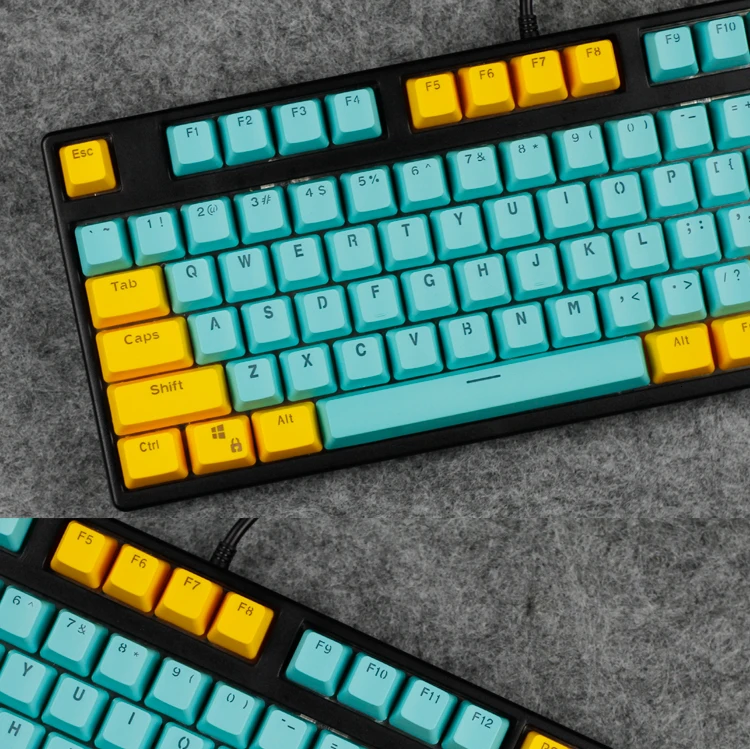 1 комплект ANSI 104 87 Механическая клавиатура PBT с подсветкой ключ колпачок для MX переключатели полупрозрачный ключ крышка s Для EVA Sunshine Dolch queen