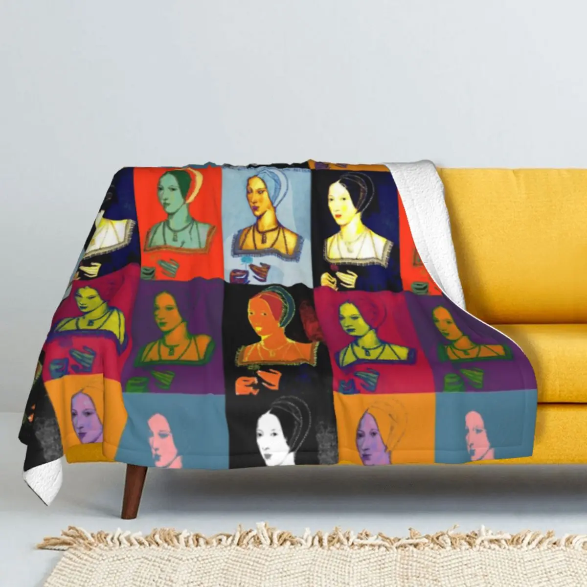 Коллекция Anne Boleyn Pop зимнее утепленное кашемировое одеяло s с ягненком из