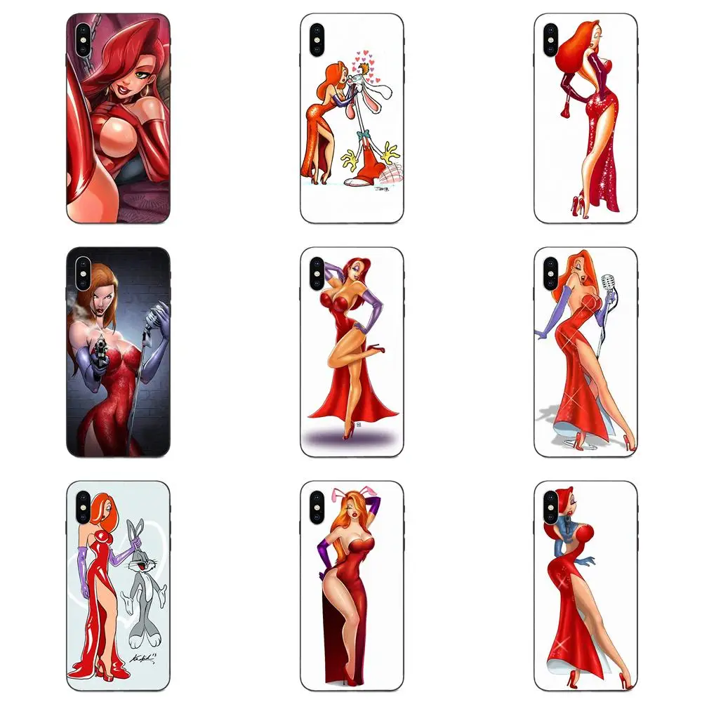 Мягкий чехол для телефона из ТПУ с изображением Джессики кролика Apple iPhone 4 4S 5 5S SE 6