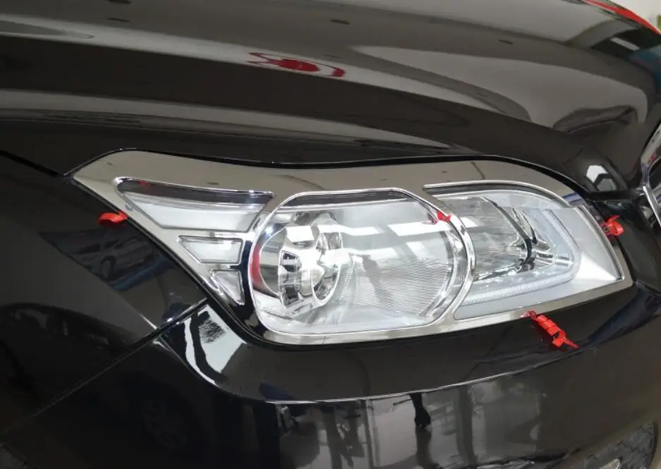 ABS Хромированная Автомобильная передняя фара + Задняя задсветильник крышка фары