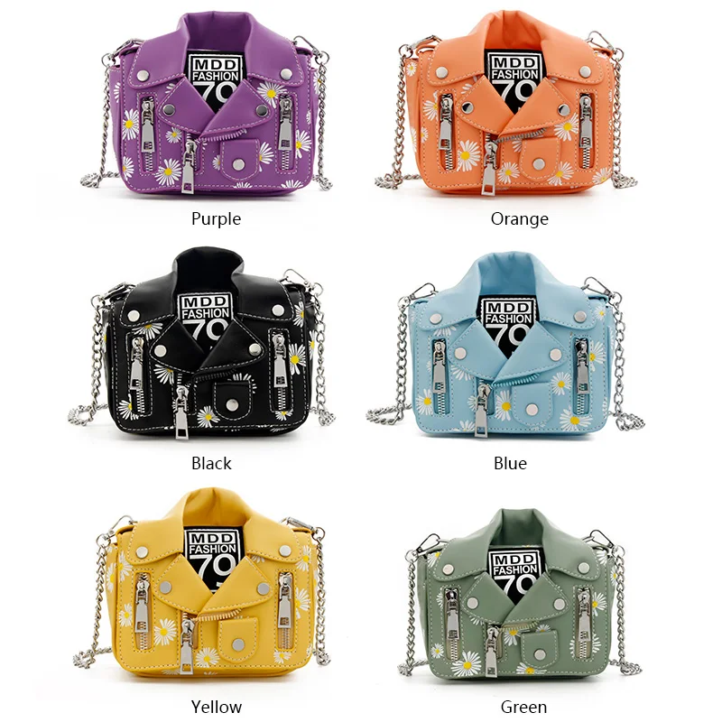 

Fashion Famale Shoulder Bag New Design Chain Motorcycle Hight Quality Casual Clothing Rivet Jacket Shape for Bag Women Outdoor