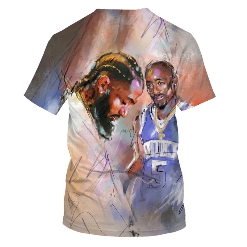 

3D Harajuku T-shirt Summer Basketball Cartoon T-shirt Boy Summer Street Style T-shirt