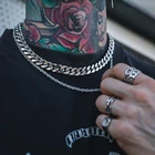 Веревка кубинская цепь ожерелье для мужчин 2021 модный темперамент из нержавеющей стали колье звено цепочка на шею для мужчин ювелирные изделия подарок