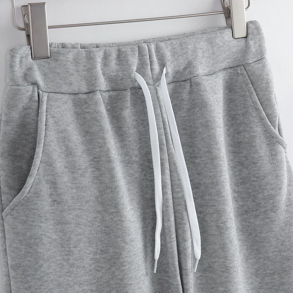 Женский спортивный костюм из двух предметов Осенний однотонный свитшот с