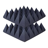 2 pcs acoustic foam panel sound insulation treatment studio wall liner sound absorbing fireproof pyramid wall panel