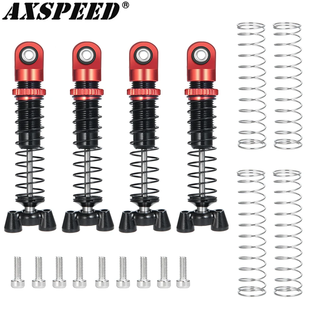 

Амортизатор автомобильный AXSPEED 4 шт., амортизатор из алюминиевого сплава с запасными пружинами для масштаба 1:18 Kyosho Jimny, детали для машин на гу...