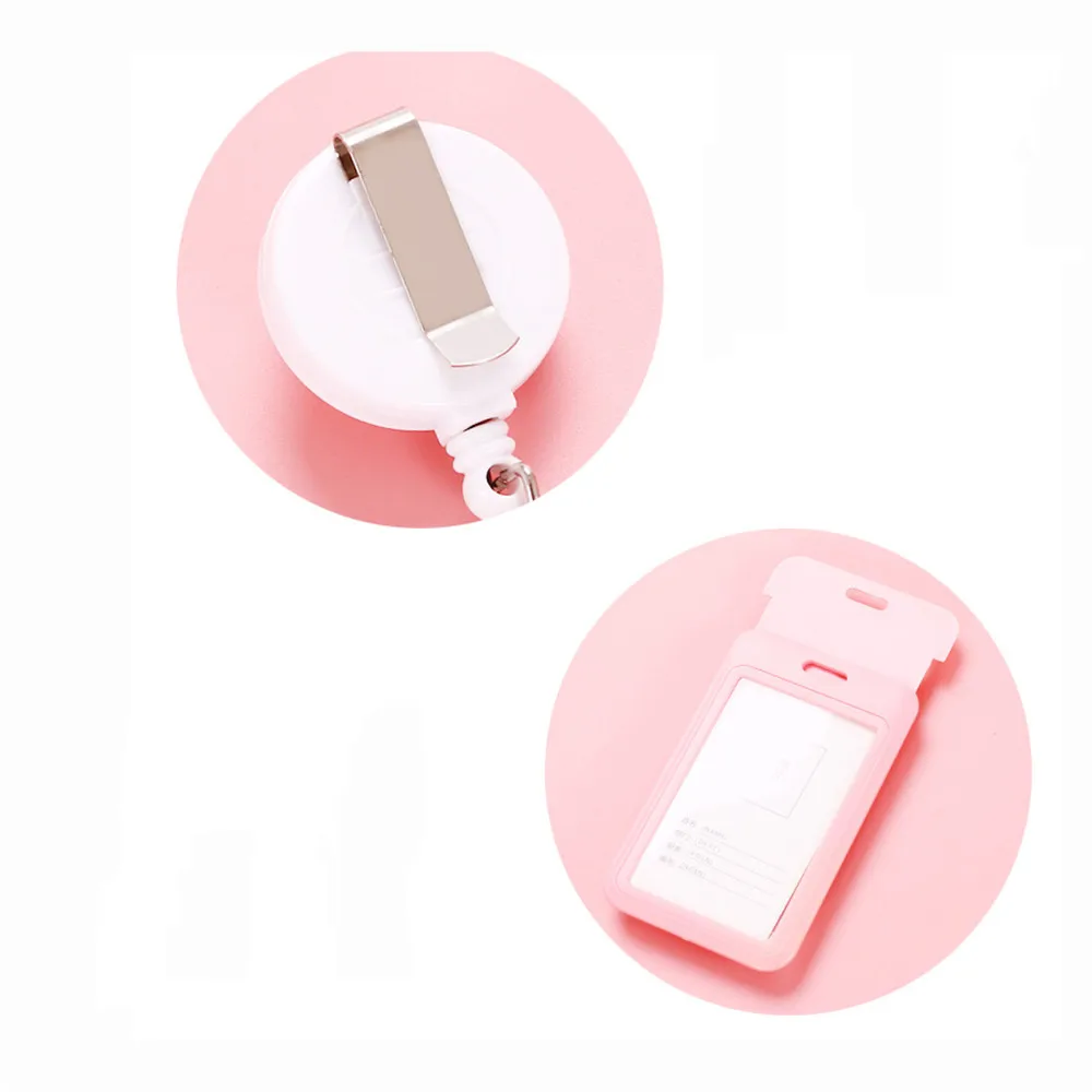 

Retractable Badge Holder Nurse Badge Reel Clip Cute Flower Fashion Students Id Card Badge Holder School Student Office Supply