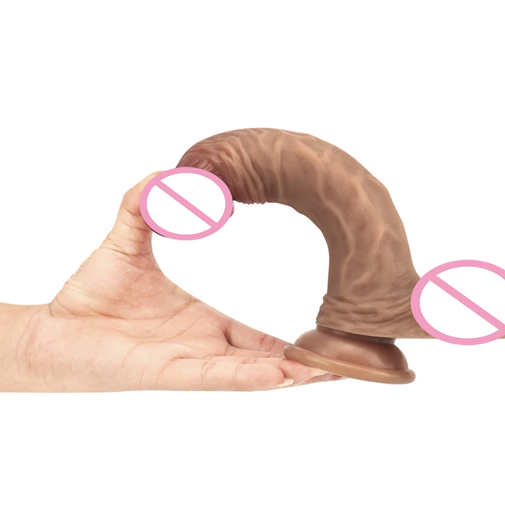 Adult Toys Double Layer Silicone Huge Dildo Suck Penis For Vagina Female Masturbator Thick Suction Cup No Vibrating Dick | Красота и