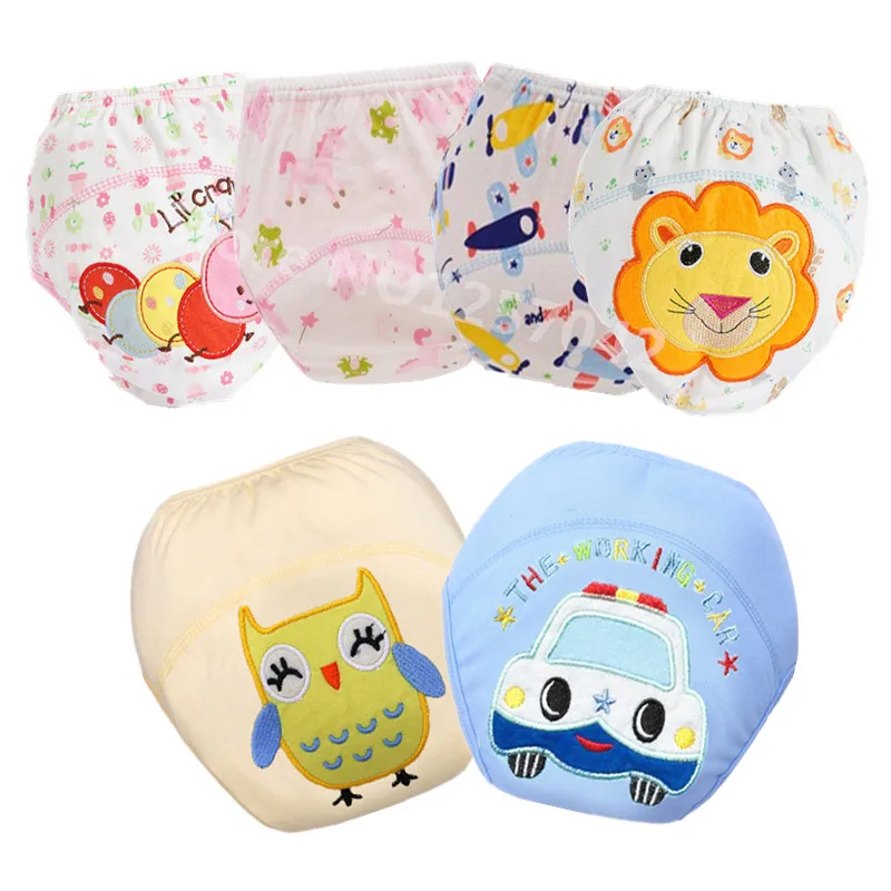 S Reusable Cloth Nappies Waterproof Child Boys Girls Cotton 