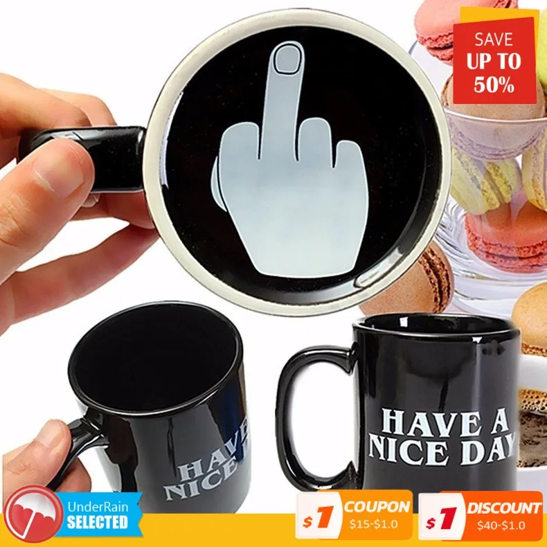 

Have A Nice Day Coffee 350ml Mug Funny Middle Finger Cups And Mugs For Coffee Tea Milk Creative Novelty Birthday Gifts